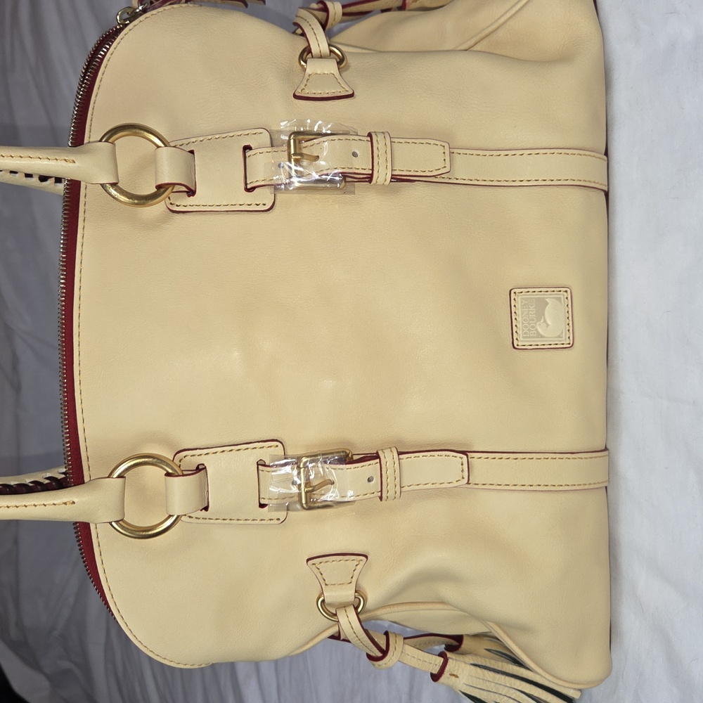 DOONEY & BOURKE NEW Large BONE Florentine Domed Buckle Satchel Handbag PURSE